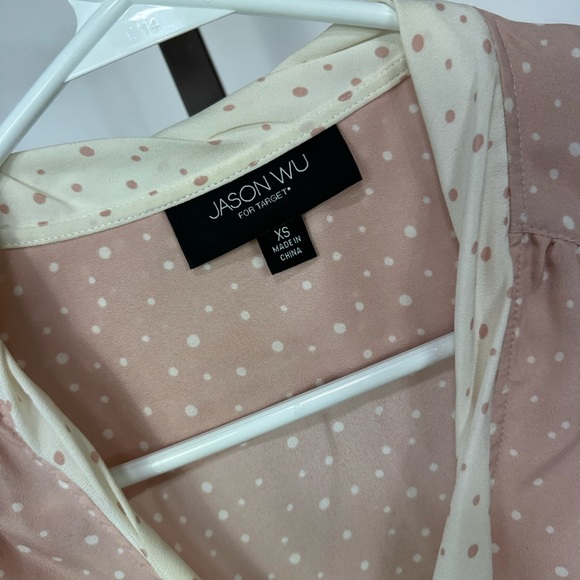 Jason Wu for Target Light Pink and White Polka Dot Blouse (Size: XS) - Picture 7 of 8